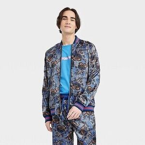 Houston White for Target | Blue Floral Bomber